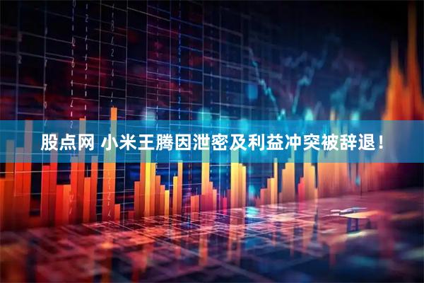 股点网 小米王腾因泄密及利益冲突被辞退！