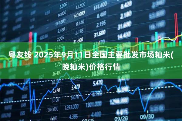 粤友钱 2025年9月11日全国主要批发市场籼米(晚籼米)价格行情