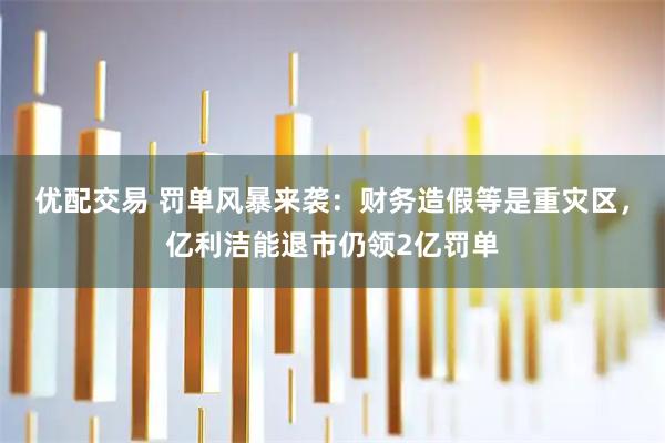 优配交易 罚单风暴来袭：财务造假等是重灾区，亿利洁能退市仍领2亿罚单