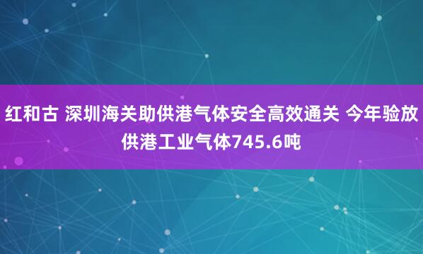 红和古 深圳海关助供港气体安全高效通关 今年验放供港工业气体745.6吨